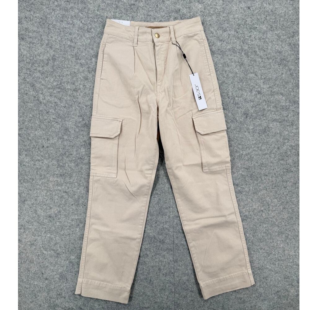 NWT Joe's The Precious Double Cream Pleated Cargo Pants Size Women's 26